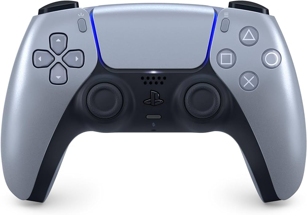 PlayStation 5 DualSense Wireless Controller Sterling Silver - UAE VersionGaming AccessoriesIntroduce a touch of class to your play with the sleek Sterling Silver DualSense wireless controller. A fine metallic finish completes the classic, elegant aestheti
